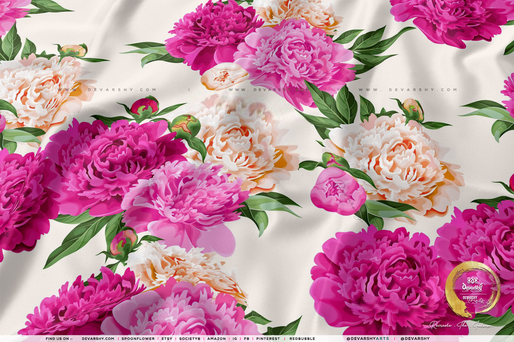 Multi Florals Apparel Fabric 3Meters+, 9 Designs | 8 Fabrics Option | Fabric By the Yard | D20133