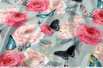 Pink Florals Apparel Fabric 3Meters+, 9 Designs | 8 Fabrics Option | Fabric By the Yard | D20135