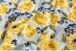 Roses Apparel Fabric 3Meters+, 9 Designs | 8 Fabrics Option | Fabric By the Yard | D20134