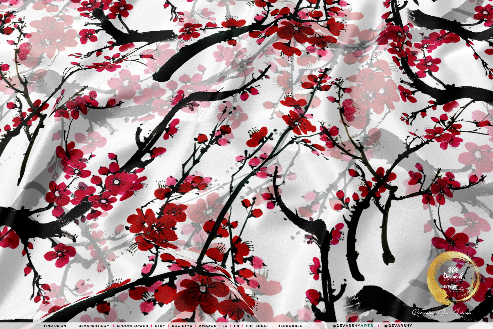 Multi Florals Apparel Fabric 3Meters+, 9 Designs | 8 Fabrics Option | Fabric By the Yard | D20133