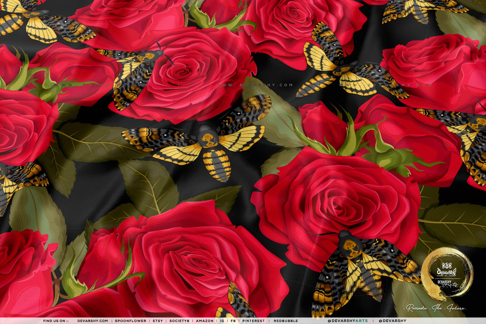 Vibrant Florals Apparel Fabric 3Meters+, 9 Designs | 8 Fabrics Option | Fabric By the Yard | D20181