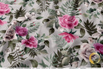 Flowers Apparel Fabric 3Meters+, 9 Designs | 8 Fabrics Option | Fabric By the Yard | D20152