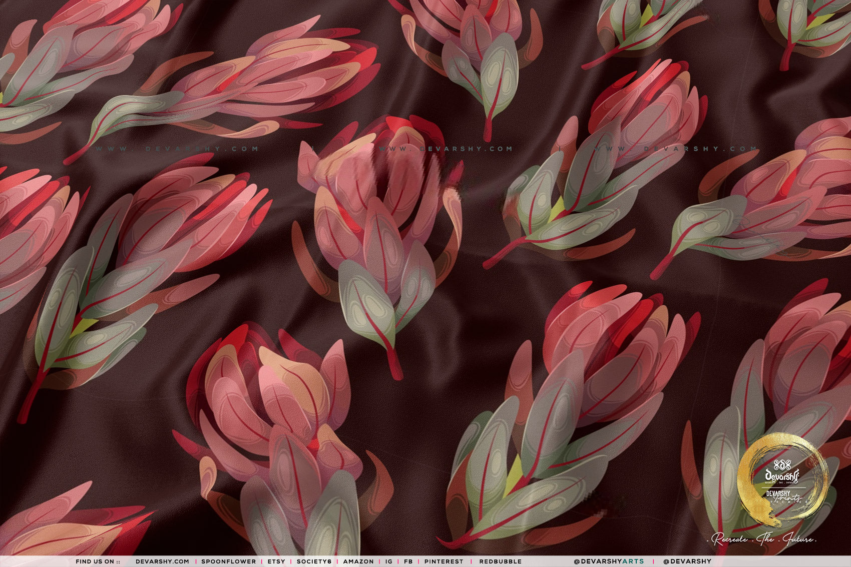 Floral Petals Apparel Fabric 3Meters+, 9 Designs | 8 Fabrics Option | Fabric By the Yard | D20150
