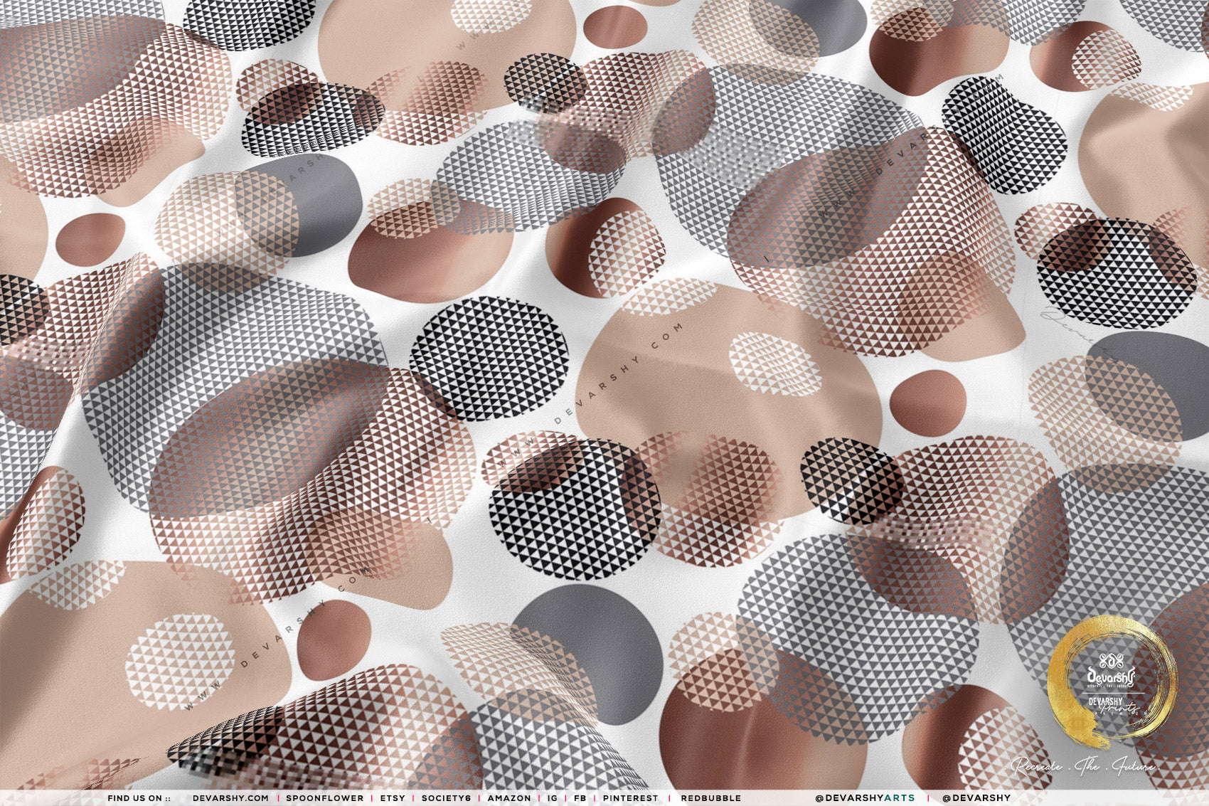 Abstract Apparel Fabric 3Meters+ 9 Designs on 8 Fabric Options Fabric By the Yard | D20257