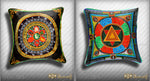 NIRVANA Devarshy Artistic Tibetan Thangka Painting Velvet Square Pillow Cover 2pcs