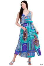MOROQQOE Super Aqua Fez Devarshy Organic Cotton Long Strap Dress