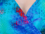 NATURE MORTE Leopard Turquoise Devarshy Elastic Waist Cotton Jumpsuit - 0013