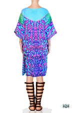 SUB- AQUALOGY Serene Aqua Discus Devarshy Short Embellished Kaftan - 1013.