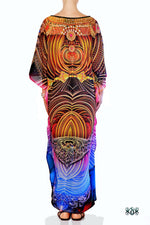 AURUM 79 Intricate Golden Ornate Devarshy Long Embellished Kaftan - 1049A.