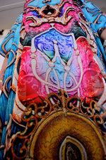 Devarshy Digital print Blue Baroque Style Designer Short Embellished Kaftan -1053B , Apparel - DEVARSHY, DEVARSHY
 - 5