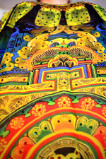 Digital print Devarshy Designer Navy Blue Tibetan painting Embellished Maxi Kaftan -1065B , Apparel - DEVARSHY, DEVARSHY
 - 4