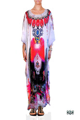 CRYSTALLIUS Radiant Crystals Devarshy Long Embellished Kaftan - 1099A