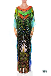 AERO-TERRANIUS Precious Beads Devarshy Long Embellished Kaftan - 1130A