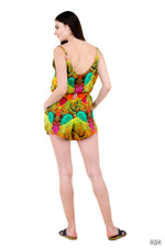 MICROCOSMOS Vibrant Cosmic Devarshy Elastic Waist Cotton Romper - 1054A