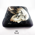 Robotic Digital Fantasy Art Printed Devarshy Quilted Laptop Sleeve.