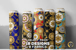 Gold Circles Apparel Fabric 3Meters+, 9 Designs | 8 Fabrics Option | Baroque Fabric By the Yard | 031
