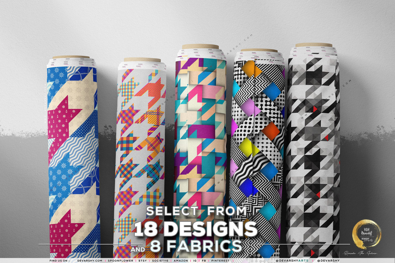 Ribbon Plaids Apparel Fabric 3Meters+, 9 Designs | 8 Fabrics Option | Fabric By the Yard | 032