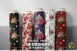 Red Poinsettia Apparel Fabric 3Meters+, 9 Designs | 8 Fabrics Option | Fabric By the Yard | 070
