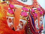 Devarshy Yellow Animal Print Majestic Lion Face Design Premium Long Embellished Kaftan - 1092A , Apparel - DEVARSHY, DEVARSHY
 - 4