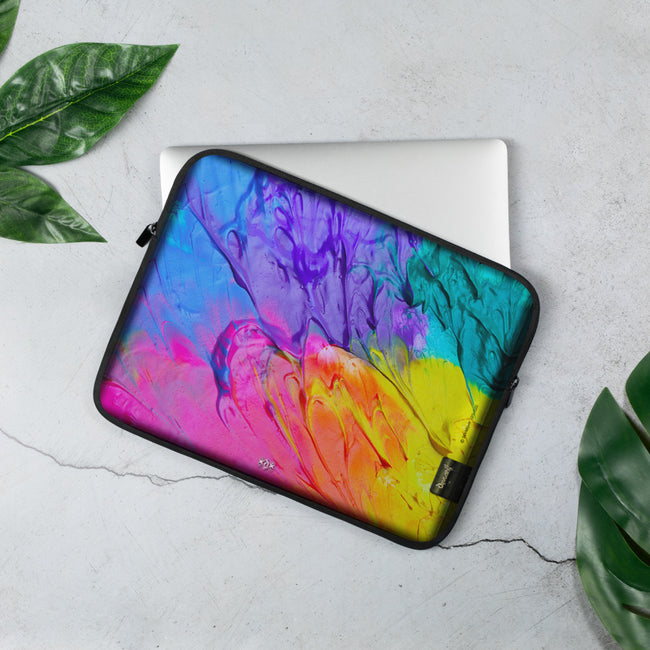 Abstract Art Laptop Sleeve, Colorful Laptop Cover, Abstract Laptop Pouch, Lightweight  Notebook Case,  PF - 1010