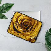 Yellow Rose Laptop Sleeve, Floral Print Pouch, Lightweight Laptop Case, Floral Notebook Cover, PF - 1012