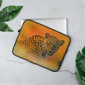 Leopard Print Laptop Sleeve, Notebook Cover, Lightweight Laptop Case, Animal Print Pouch, Leopard Print Bag, PF - 1022