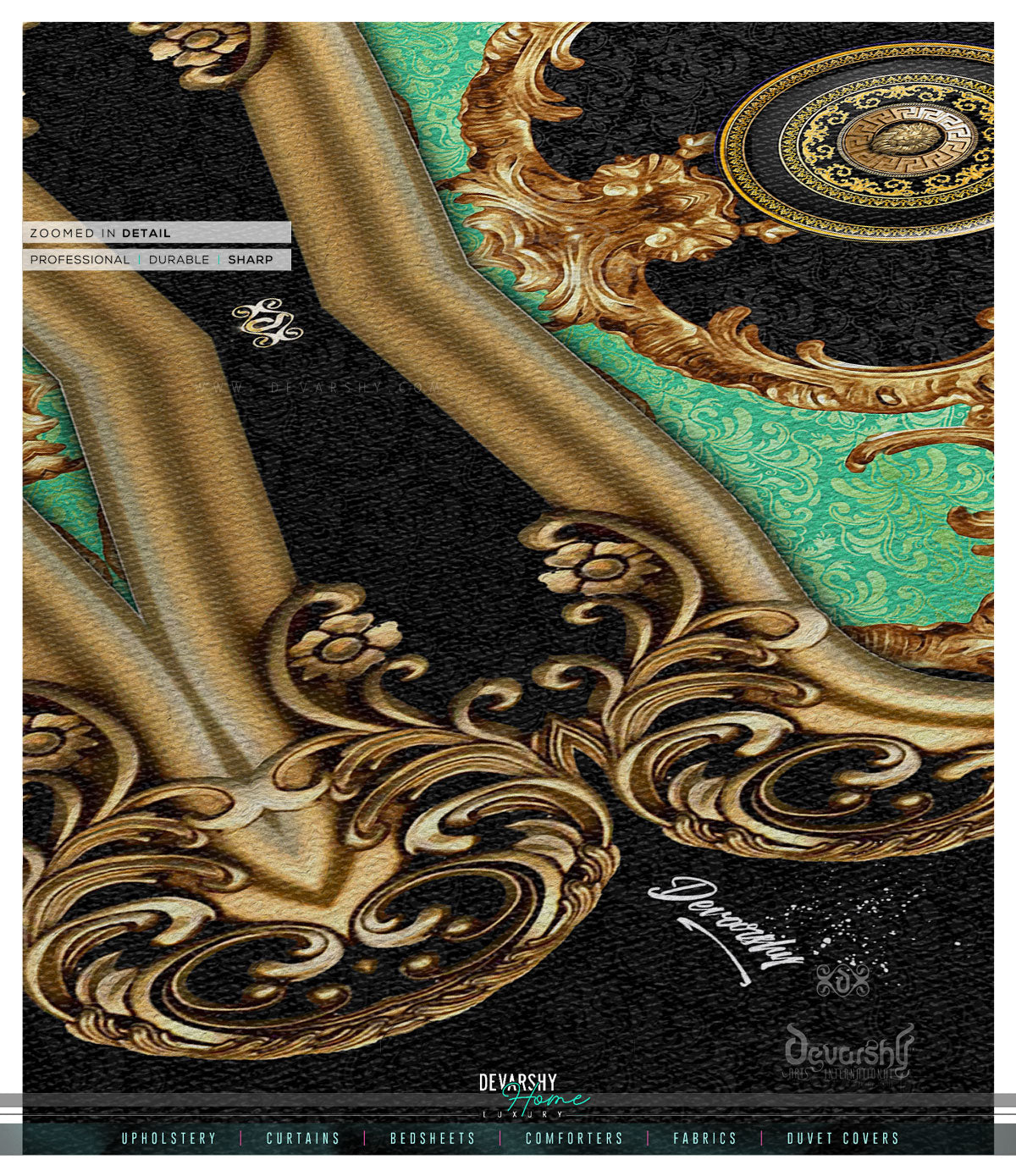 Opulence of Sicily Green Area Rug, Available in 3 sizes | 100340