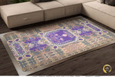 Purple Florals Area Rug, Available in 3 sizes | D20003