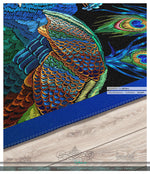 Peacock Print Area Rug Blue Peacock Carpet, Available in 3 sizes | D20029