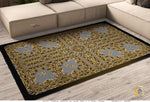Golden Decorative Quad Area Rug, Available in 3 sizes | D20040
