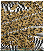 Golden Decorative Quad Area Rug, Available in 3 sizes | D20040