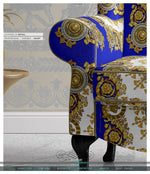 Royal Blue Upholstery Fabric 3meters & 12 Furnishing Fabrics European Baroque Fabric By the Yard  | RB0017