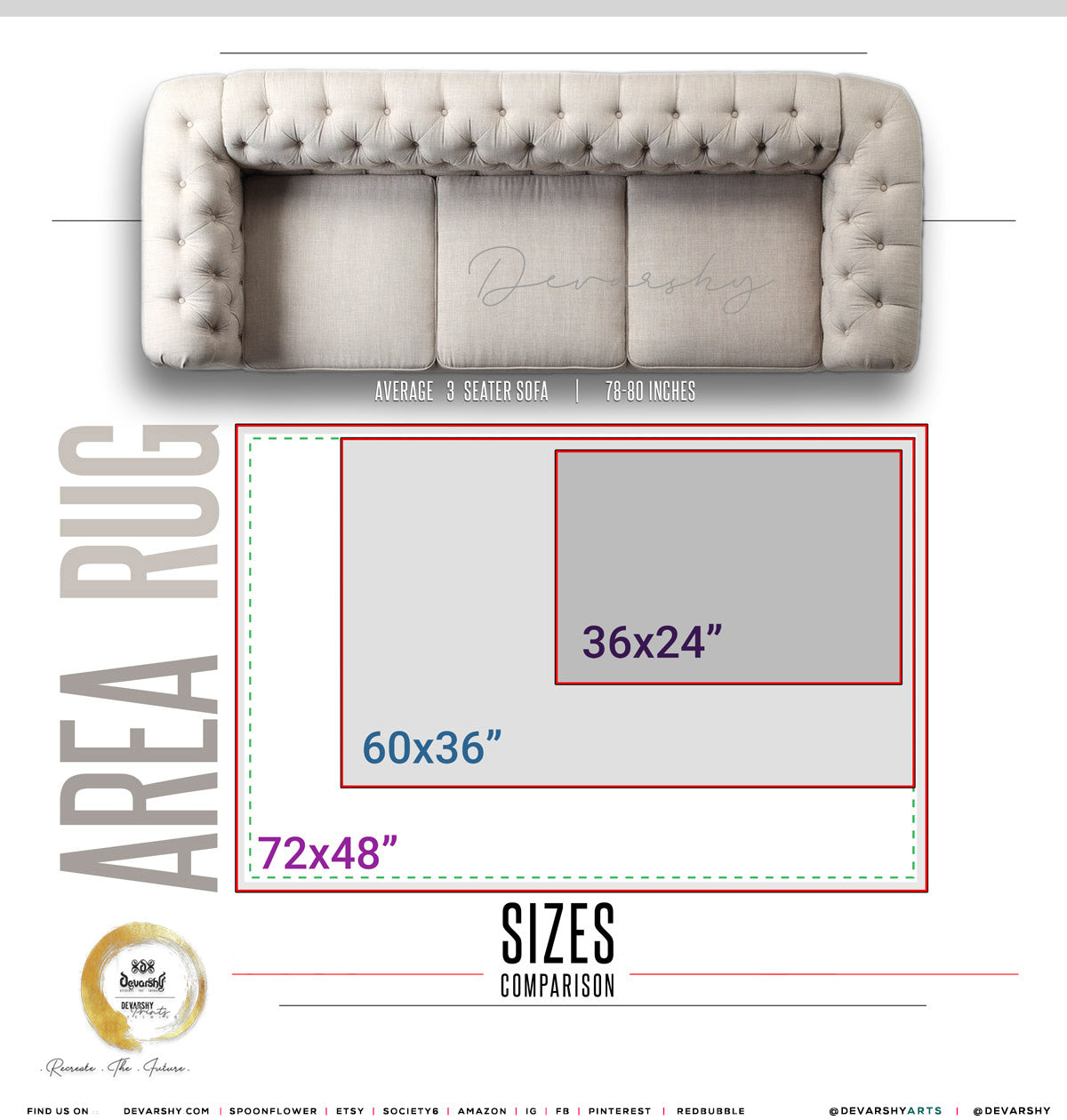 Green Rose Area Rug, Available in 3 sizes |10003E