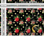 Poinsettia Floral Apparel Fabric 3Meters+, 9 Designs | 8 Fabrics Option | Fabric By the Yard | 070
