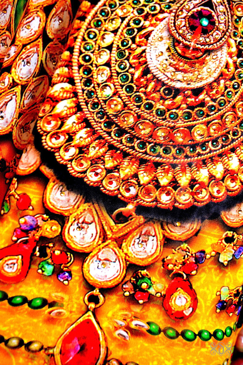 Devarshy Designer Majestic Decorative Short Embellished Kaftan - Yellow Purple , Apparel - DEVARSHY, DEVARSHY
 - 5