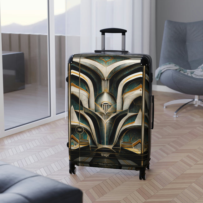 ART DECO Suitcase 3 Sizes Carry-on Suitcase Metropolis Travel Luggage Hard Shell Suitcase with Wheels| D20128