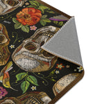 Embroidered Skulls Area Rug, Available in 3 sizes | D20045