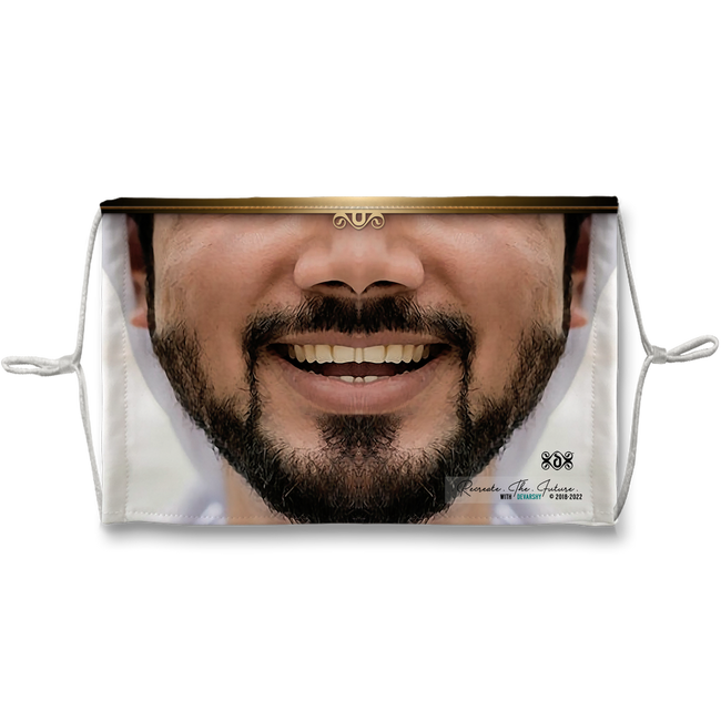 Young Arabic Man Face Mask, Selfie Mask With Filter And Nose Wire - 90019