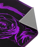 Violet Rose Area Rug Purple Floral Carpet, Available in 3 sizes |10003C