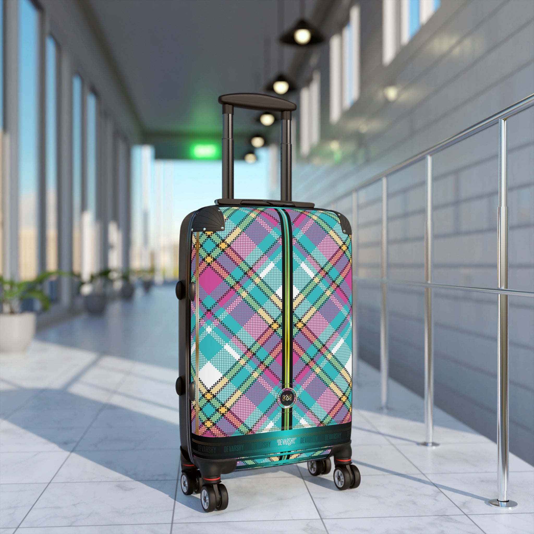 Tartan Plaids Suitcase Carry-on Suitcase Plaids Travel Luggage Hard Shell Suitcase in 3 Sizes | D20109