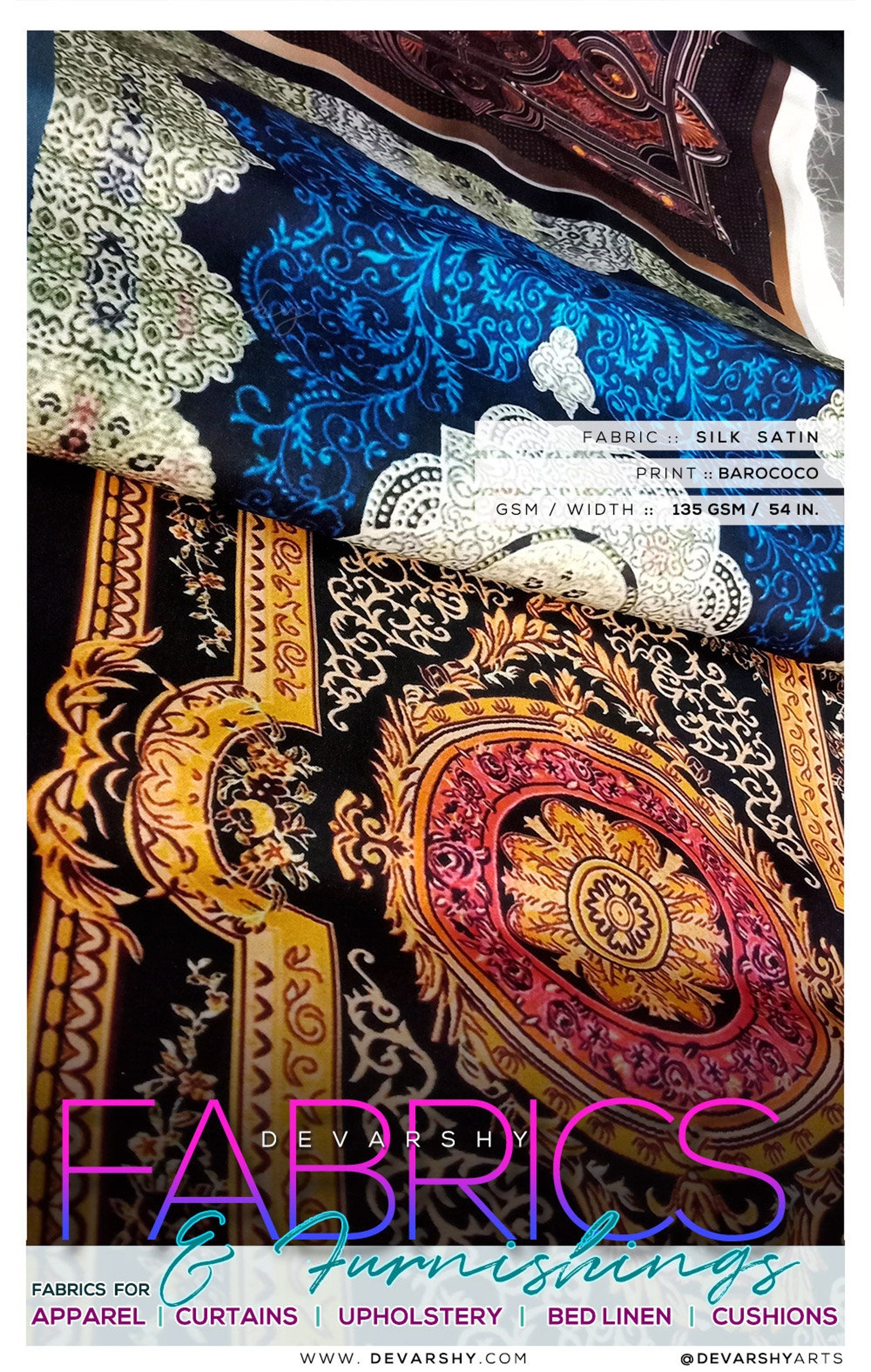 CUSTOM PRINT Upholstery FABRIC 3meters Print your Design in 13 Fabric Options Custom Fabric by the YARD Personalized Furnishing Fabrics