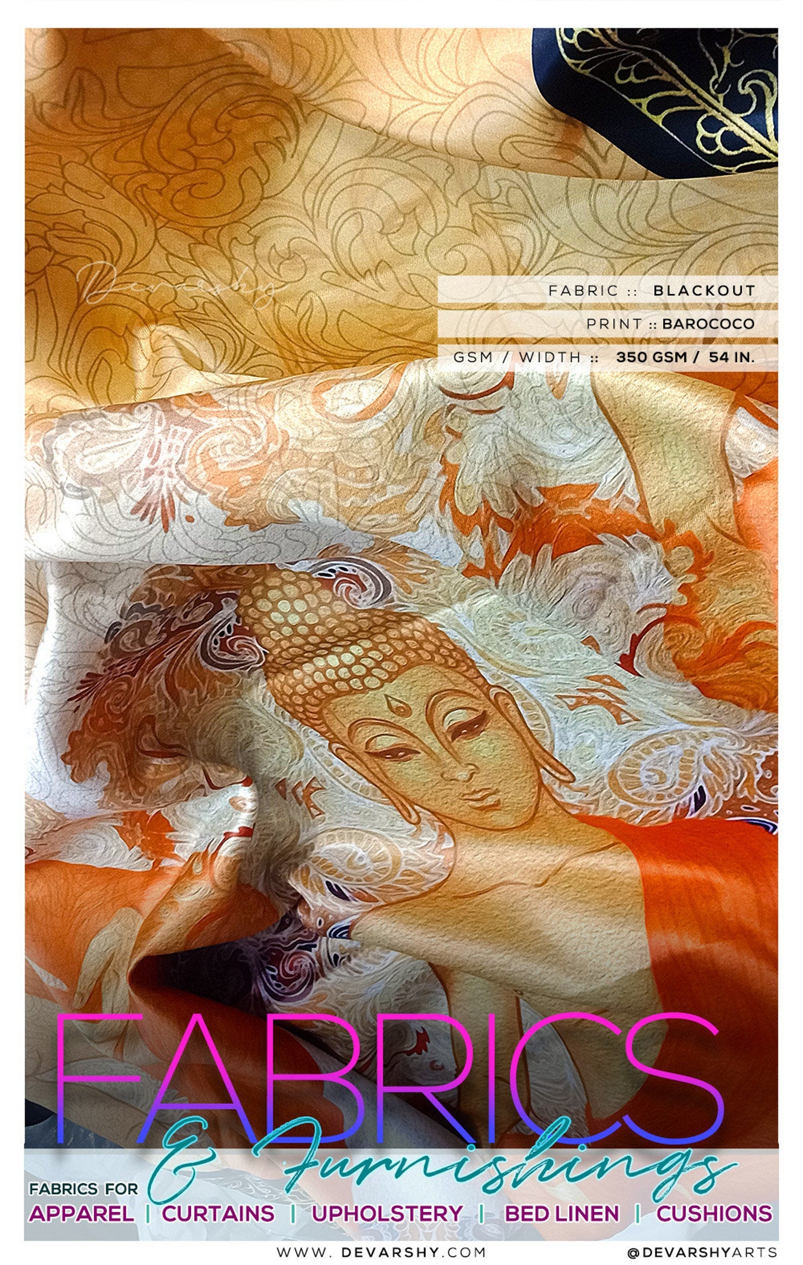 CUSTOM PRINT Upholstery FABRIC 3meters Print your Design in 13 Fabric Options Custom Fabric by the YARD Personalized Furnishing Fabrics