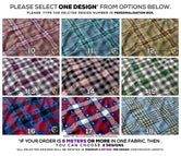 Colors of Plaids Upholstery Fabric 3meters 9 Plaid Patterns & 12 Tartan Fabrics Gingham Plaid Furnishing Fabrics by the Yard | 082