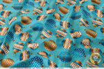 Xmas Ornaments Apparel Fabric 3Meters+, 9 Designs | 8 Fabrics Option | Fabric By the Yard | 073B