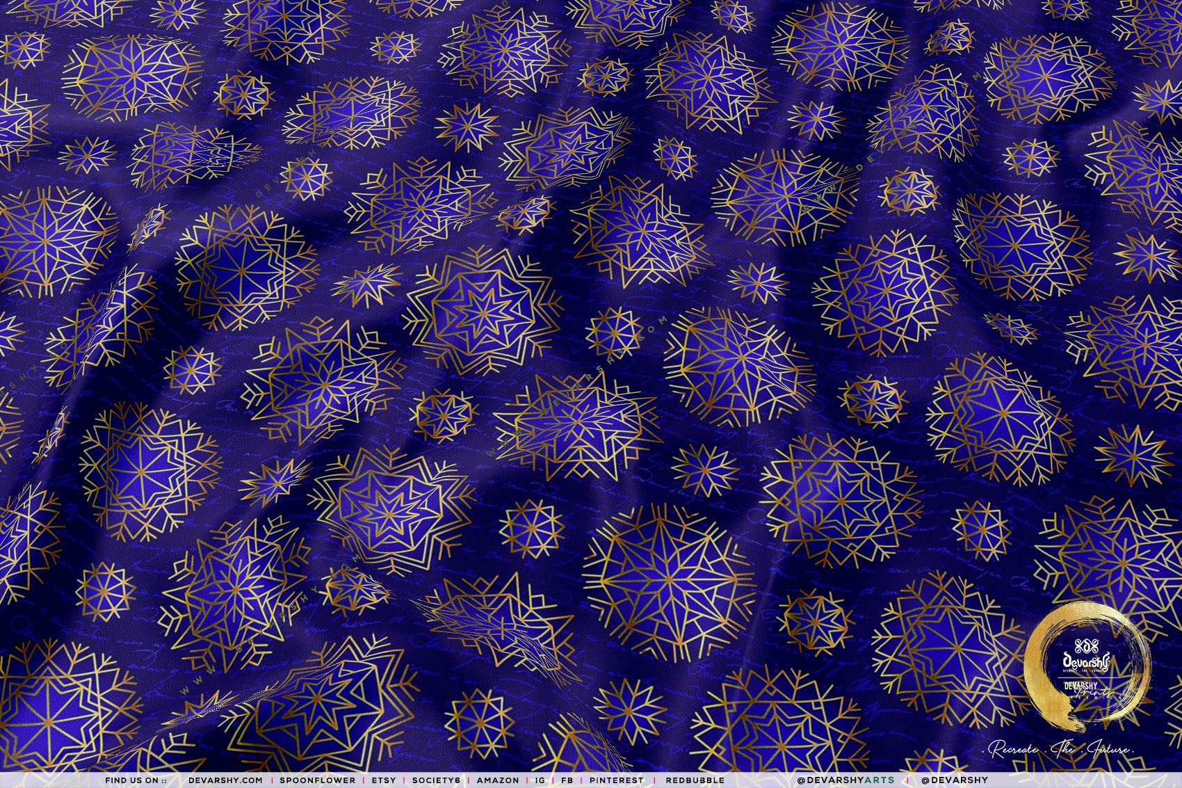 Snowflakes X-Mas Apparel Fabric 3Meters+, 9 Designs | 8 Fabrics Option | Fabric By the Yard | 071