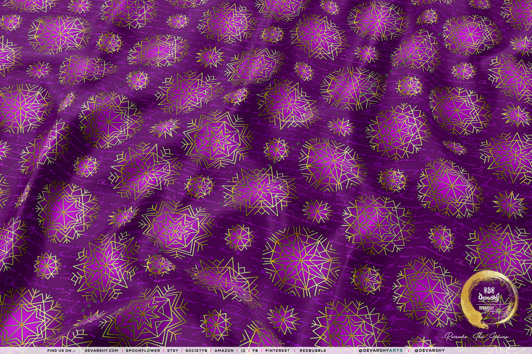 Snowflakes X-Mas Apparel Fabric 3Meters+, 9 Designs | 8 Fabrics Option | Fabric By the Yard | 071