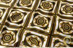 Golden Circles Upholstery Fabric 3meters 6 Designs & 12 Furnishing Fabrics Golden Baroque Fabric By the Yard | 039