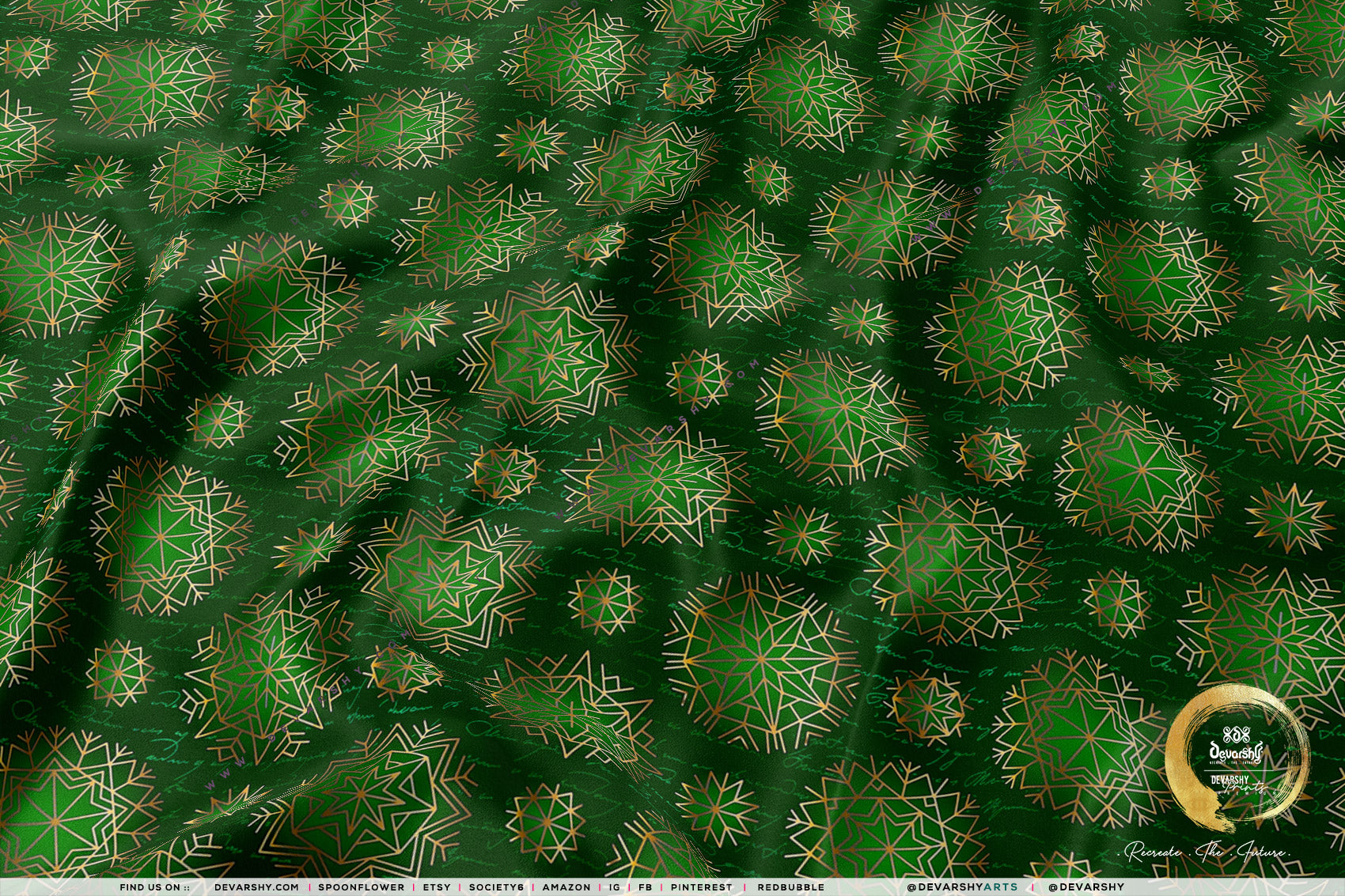 Snowflakes X-Mas Apparel Fabric 3Meters+, 9 Designs | 8 Fabrics Option | Fabric By the Yard | 071