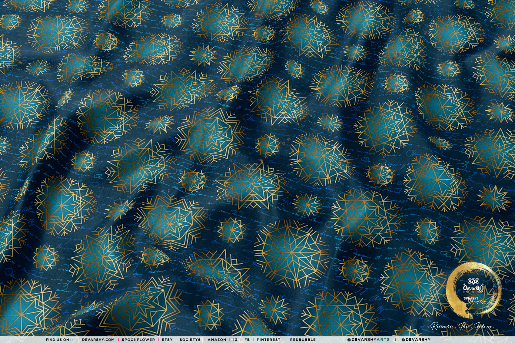 Snowflakes X-Mas Apparel Fabric 3Meters+, 9 Designs | 8 Fabrics Option | Fabric By the Yard | 071
