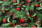 Xmas Florals Apparel Fabric 3Meters+, 9 Designs | 8 Fabrics Option | Fabric By the Yard | 072